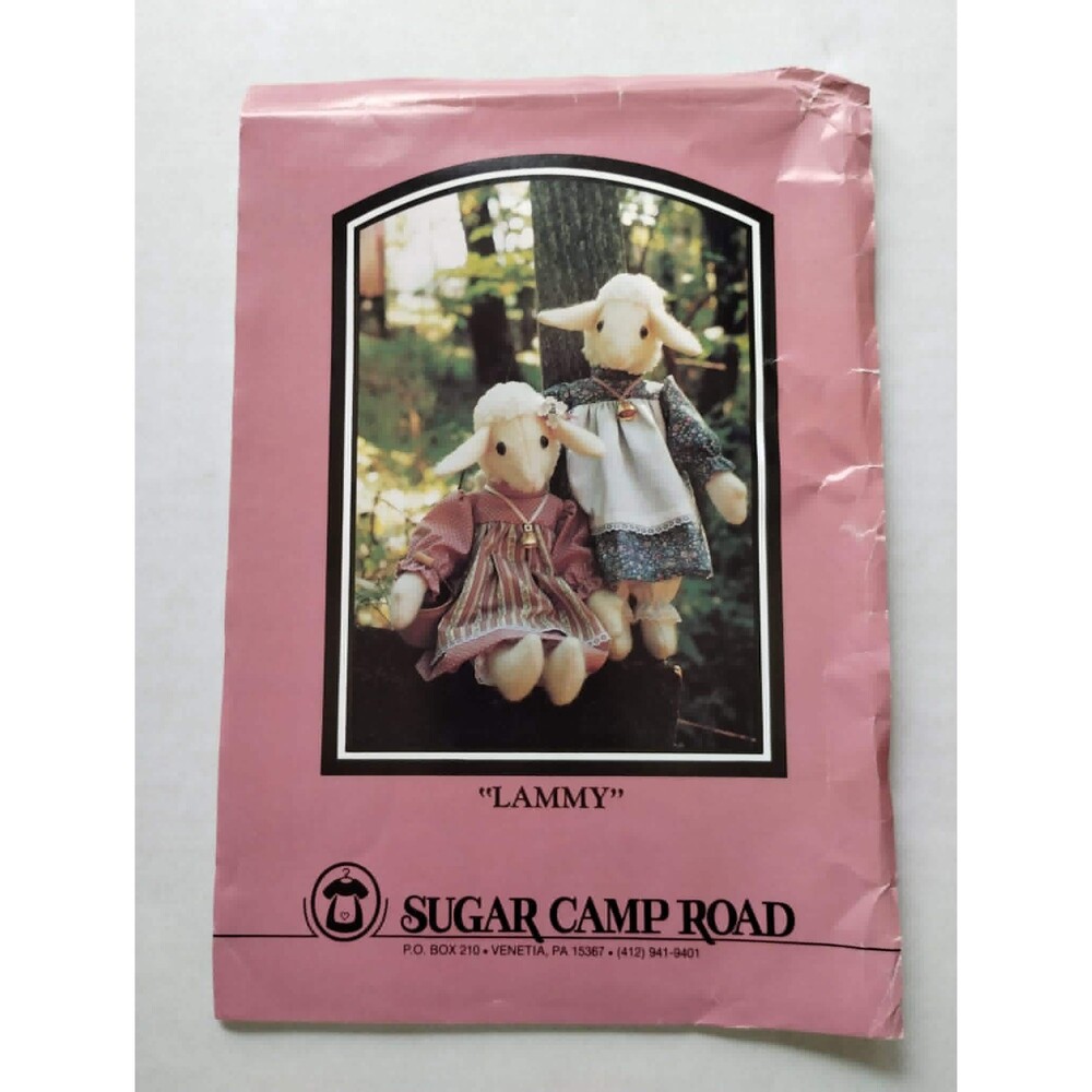 Lammy 11" Stuffed Wool and Fur Lamb Doll Dress and Pantaloons Sewing Pattern